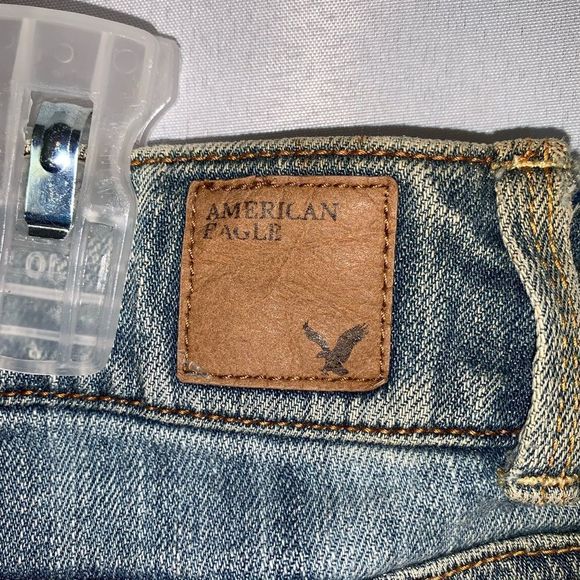 American Eagle Artist Crop Skinny Jeans Distressed Mid Rise Size 30 (D-001) - Picture 3 of 7